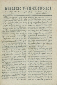 Kurjer Warszawski. 1835, № 233 (2 września)