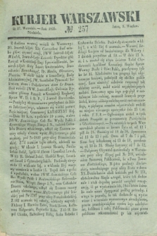 Kurjer Warszawski. 1835, № 257 (27 września)