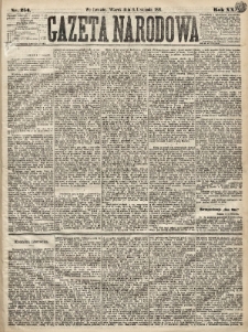 Gazeta Narodowa. 1881, nr 254