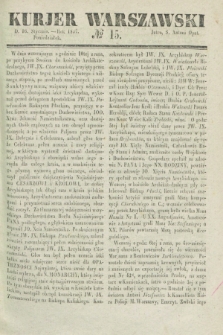 Kurjer Warszawski. 1837, № 15 (16 stycznia)