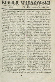 Kurjer Warszawski. 1837, № 43 (14 lutego)