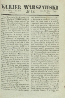 Kurjer Warszawski. 1837, № 48 (19 lutego)