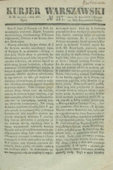 Kurjer Warszawski. 1837, № 217 (18 sierpnia)