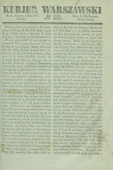 Kurjer Warszawski. 1837, № 221 (22 sierpnia)