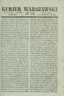 Kurjer Warszawski. 1837, № 254 (25 września)