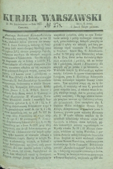 Kurjer Warszawski. 1837, № 278 (19 października)