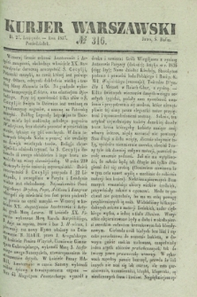 Kurjer Warszawski. 1837, № 316 (27 listopada)