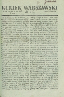 Kurjer Warszawski. 1837, № 317 (28 listopada)