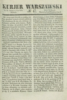 Kurjer Warszawski. 1838, № 47 (18 lutego)