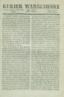 Kurjer Warszawski. 1838, № 212 (11 sierpnia)