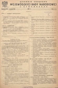 Dziennik Urzędowy Wojewódzkiej Rady Narodowej w Bydgoszczy. 1952, nr 1