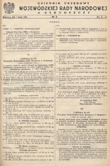 Dziennik Urzędowy Wojewódzkiej Rady Narodowej w Bydgoszczy. 1952, nr 3