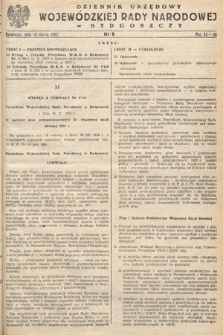 Dziennik Urzędowy Wojewódzkiej Rady Narodowej w Bydgoszczy. 1952, nr 6
