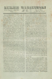 Kurjer Warszawski. 1841, № 12 (13 stycznia)