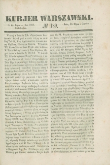 Kurjer Warszawski. 1841, № 189 (19 lipca)