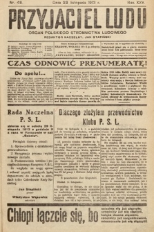Przyjaciel Ludu : organ Polskiego Stronnictwa Ludowego. 1913 , nr 48