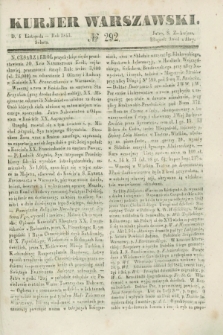 Kurjer Warszawski. 1843, № 292 (4 listopada)