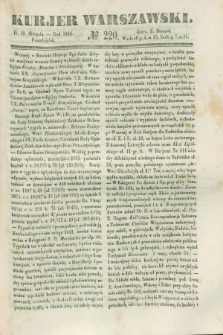 Kurjer Warszawski. 1844, № 220 (19 sierpnia)