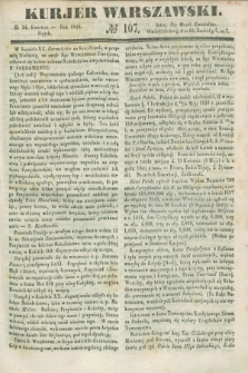 Kurjer Warszawski. 1846, № 107 (24 kwietnia)