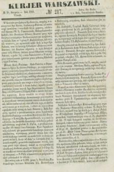 Kurjer Warszawski. 1846, № 217 (18 sierpnia)