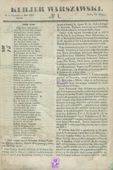 Kurjer Warszawski. 1848, № 1 (1 stycznia)