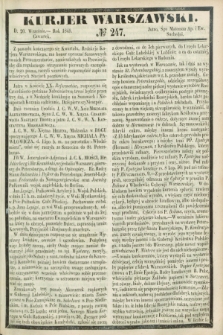 Kurjer Warszawski. 1849, № 247 (20 września)