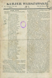 Kurjer Warszawski. 1850, № 1 (1 stycznia)