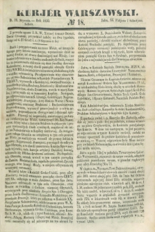 Kurjer Warszawski. 1850, № 18 (19 stycznia)
