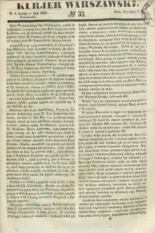 Kurjer Warszawski. 1850, № 33 (4 lutego)