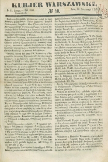 Kurjer Warszawski. 1850, № 40 (11 lutego)