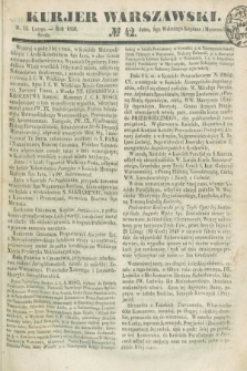 Kurjer Warszawski. 1850, № 42 (13 lutego)