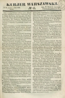 Kurjer Warszawski. 1850, № 45 (16 lutego)