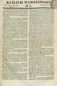 Kurjer Warszawski. 1850, № 51 (22 lutego)