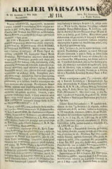 Kurjer Warszawski. 1850, № 114 (29 kwietnia)