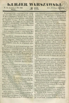Kurjer Warszawski. 1850, № 115 (30 kwietnia)