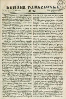 Kurjer Warszawski. 1850, № 165 (27 czerwca)