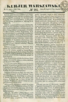 Kurjer Warszawski. 1850, № 184 (17 lipca)