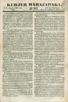 Kurjer Warszawski. 1850, № 213 (16 sierpnia)
