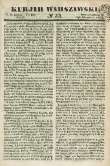 Kurjer Warszawski. 1850, № 215 (18 sierpnia)