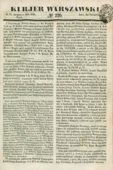 Kurjer Warszawski. 1850, № 220 (23 sierpnia)