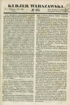 Kurjer Warszawski. 1850, № 235 (7 września)