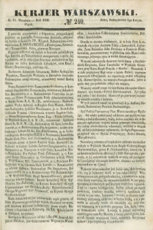 Kurjer Warszawski. 1850, № 240 (13 września)