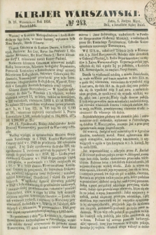 Kurjer Warszawski. 1850, № 243 (16 września)