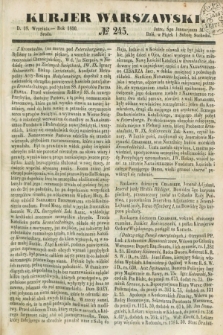 Kurjer Warszawski. 1850, № 245 (18 września)