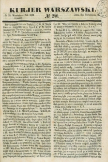 Kurjer Warszawski. 1850, № 246 (19 września)