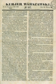 Kurjer Warszawski. 1850, № 247 (20 września)