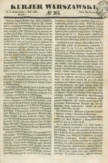 Kurjer Warszawski. 1850, № 265 (8 października)