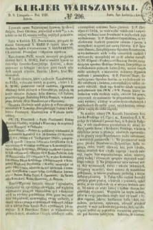 Kurjer Warszawski. 1850, № 296 (9 listopada)