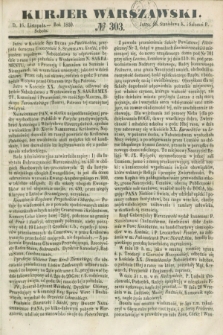Kurjer Warszawski. 1850, № 303 (16 listopada)
