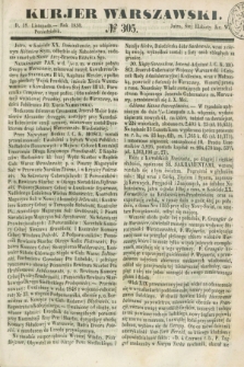 Kurjer Warszawski. 1850, № 305 (18 listopada)